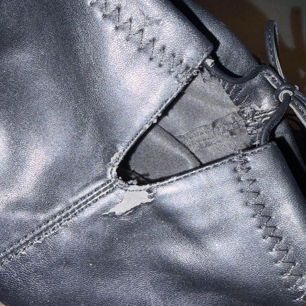 FLAWED Black Thigh High Stiletto Boots FLAWED - Picture 8 of 8